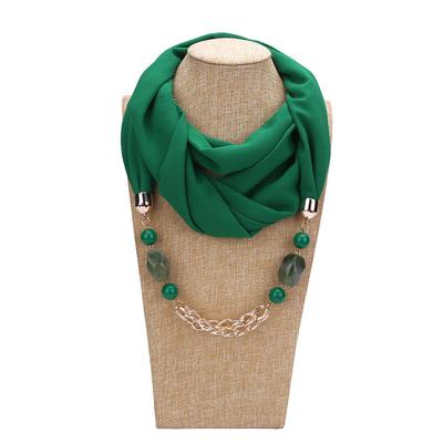 Schal Schal Chiffon Anhänger Schmuck Halskette Damen Sonnenschutz Hals Vier Jahreszeiten Dekorative Schals