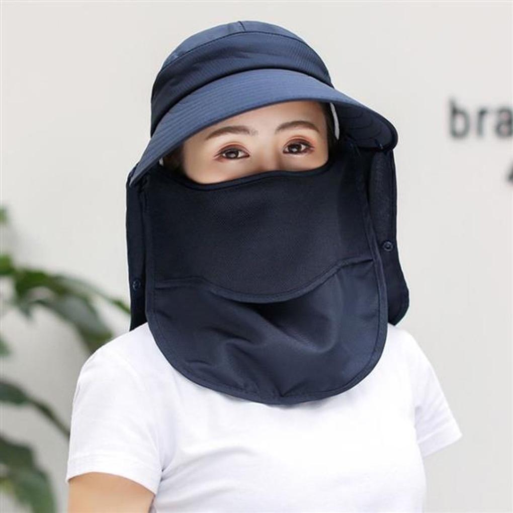 Shield-Up Fully Armed Sun Cap (Navy) / Women's Summer Roll-Up Sun Cap