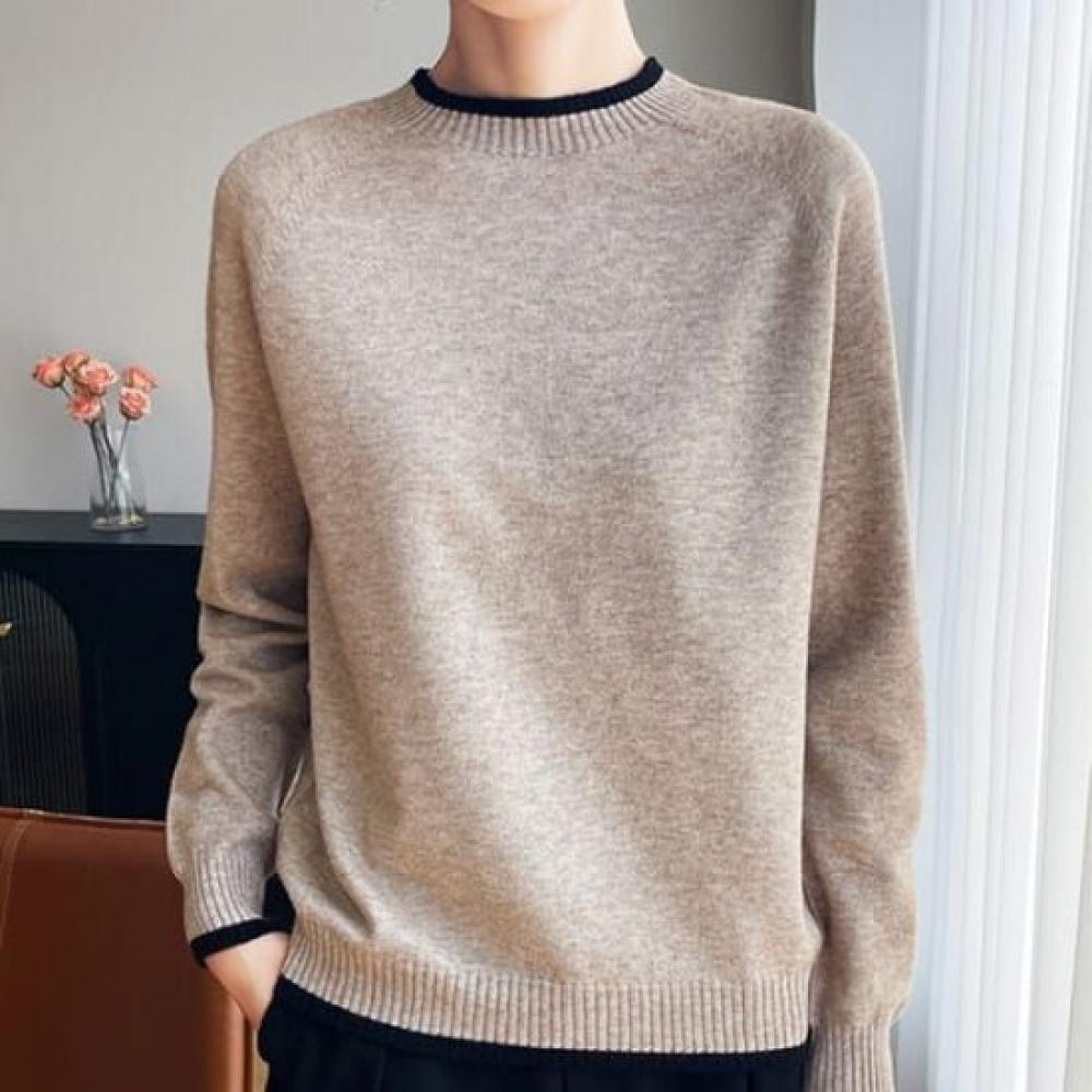 Navava Women Color Block Point Half High Neck Long Sleeve Knit Nk3203