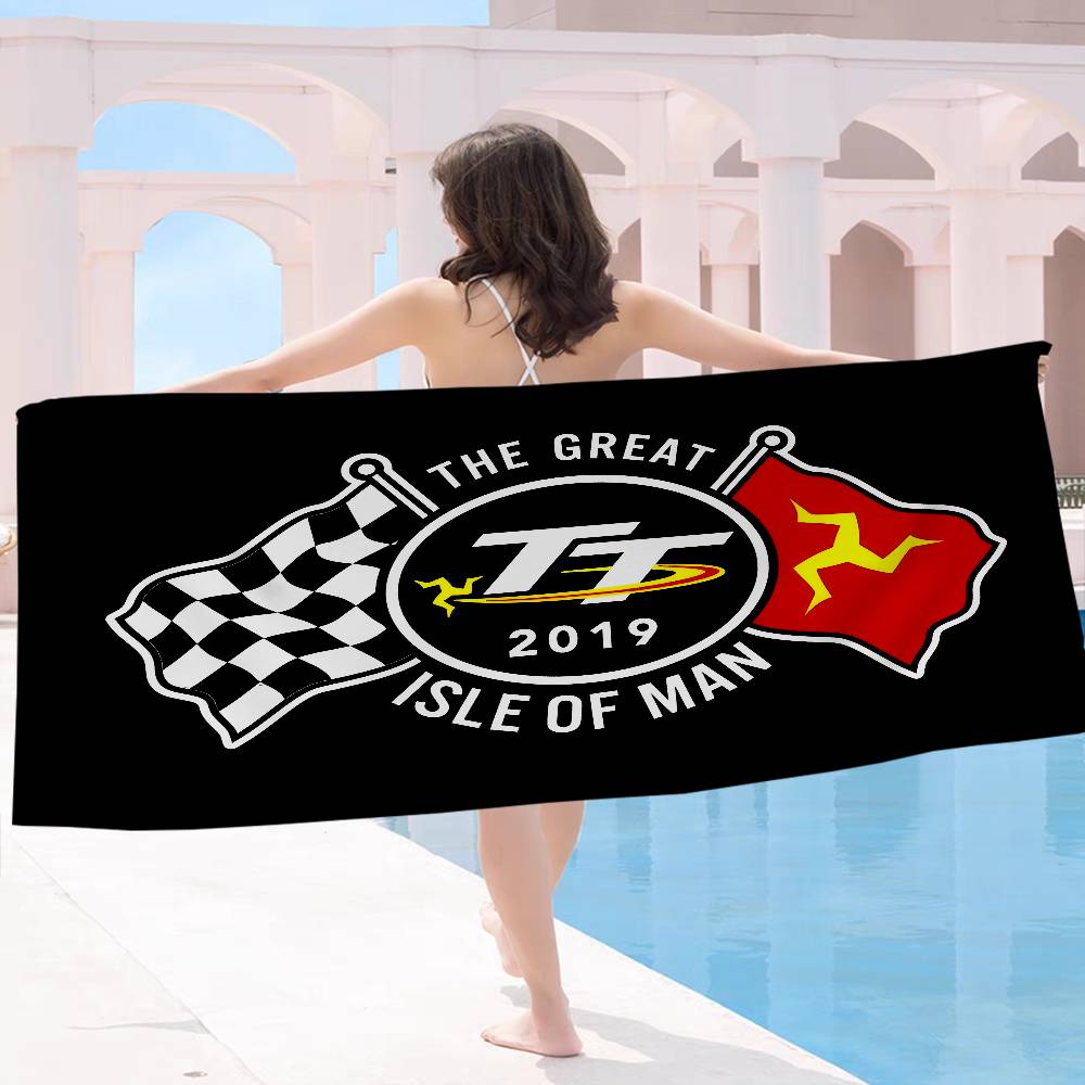 Asciugamano da Spiaggia Anime I-Isle Of Man TT Morbido Assorbente Lavetta Regali per Bambini Viaggio Campeggio Palestra
