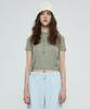 Sperone Woman Side Slit Top (Khaki)
