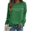 Women's Crew Neck Long Sleeve Loose Fit Sweatshirt Casual Letter Graphic Pullover