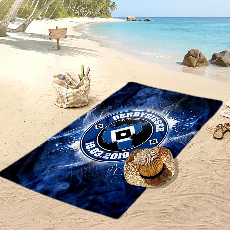 Asciugamano da Spiaggia con Stampa Calcio Hamburger SV, Asciugamano Grande Morbido ad Asciugatura Rapida per Spiaggia Campeggio Nuoto