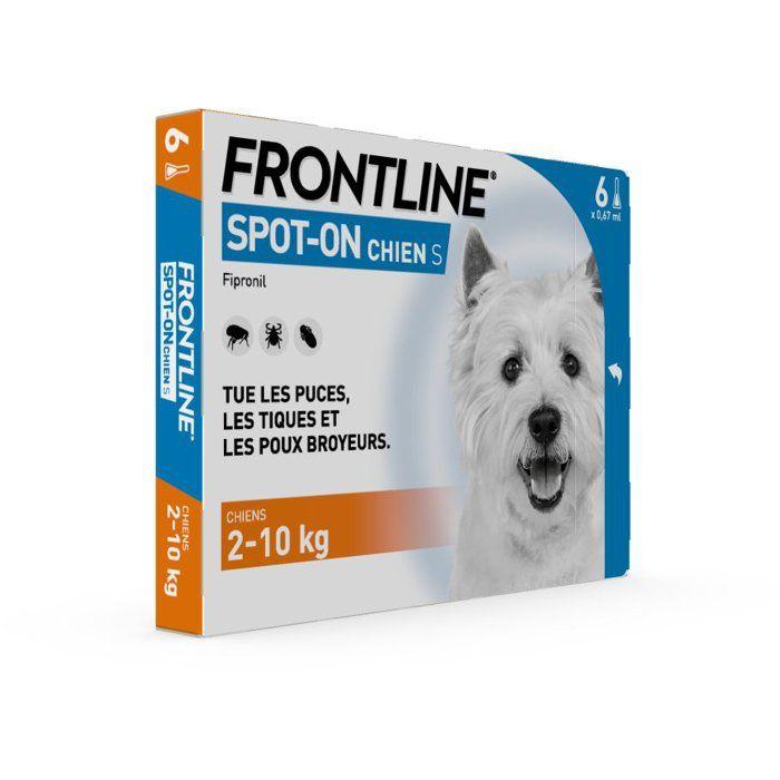 Frontline Spot On köpek - Köpek için pire ve kene önleyici S - 2-10kg - 6 pipet