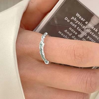 2023 Mint Green Oil Drop 925 Sterling Silver Korean Style Joint Ring for Women