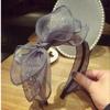 Women High End Headdress Shiny Crystals Bowknot Headbands Solid Ladies Elegant Mesh Hairbands Knot Teen Girls Bow Hair Band