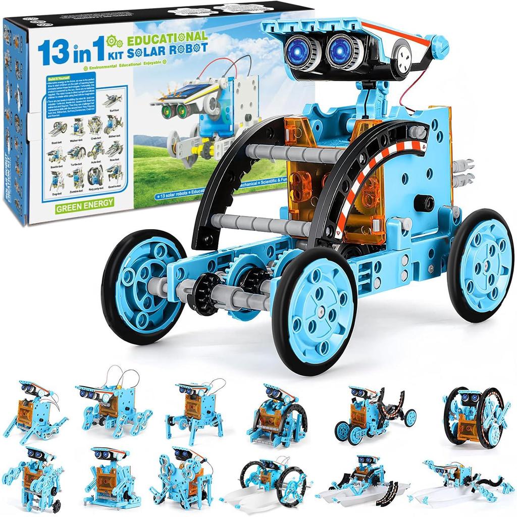 13-in-1 Solar & Battery Dual-Use DIY Robot Toy Kit