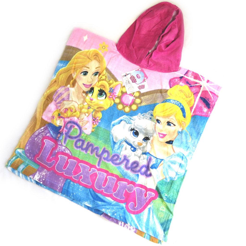Princesses Disney [M5702] - Poncho sortie de bain enfant 'Palace Pets' multicolore