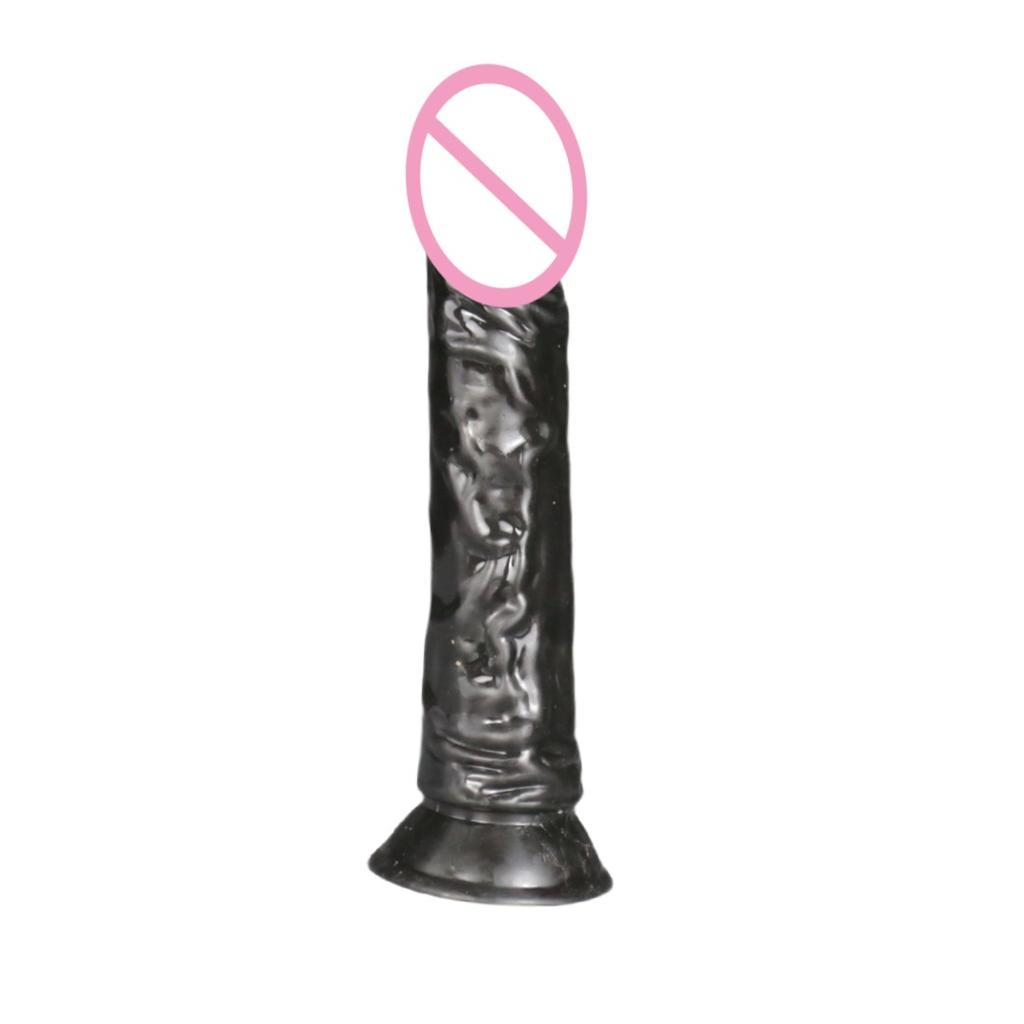 Simulation Penis Transparent Jelly Color Crystal Egg-Free Dildo Large and Medium Small Size Suction Cup Sex Product Female Self-Use