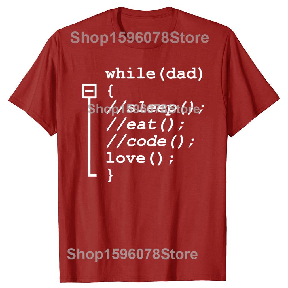 Funny Programmer Papa Sleep Eat Code Tshirts Men Womens Fashion Casual Tshirt 100 Cotton Loose Oversized T Shirt Summer S