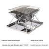 Portable Stainless Steel Folding BBQ Grill and Wood Stove for Outdoor Camping