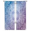 Boho Mandala Datura Buddhismus Ethnische Sheer Voile Vorhänge für Küche Wohnzimmer Schlafzimmer Dekor Tüll Vorhänge Fenster Behandlung