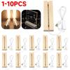 1-10pcs Rectangle Solid Wooden LED Base Strip Luminous Base for Resin Letter Lamp Glass Resin Art Wood Light Base Home Decor