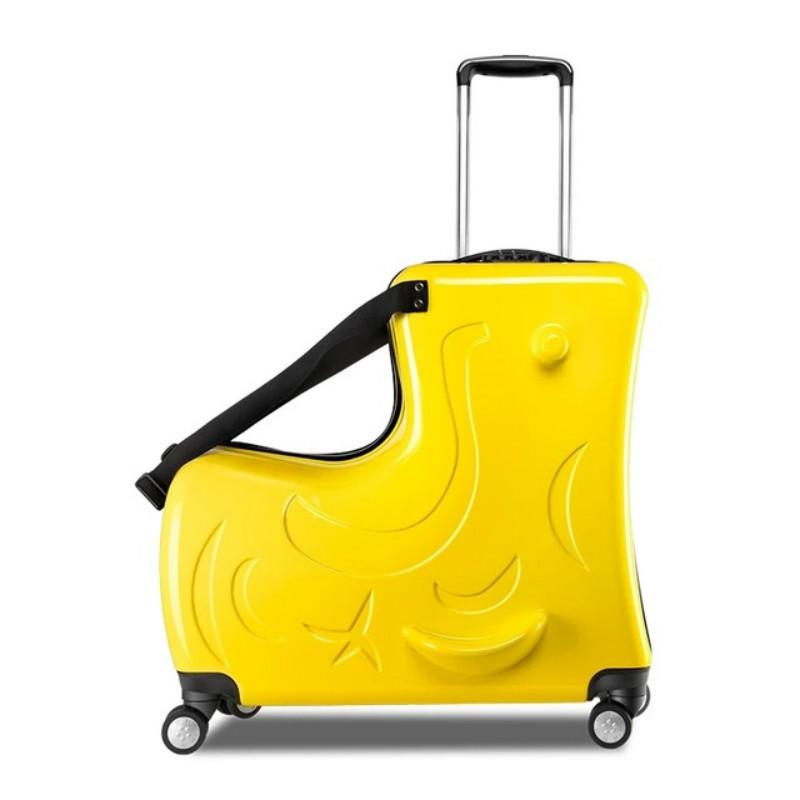 Maleta con ruedas sentada para niños, maleta deslizante y rodante de 20/24  pulgadas, carro de transporte de madera de viaje, maleta de viaje para  bebés comprar a buen precio — entrega gratuita,