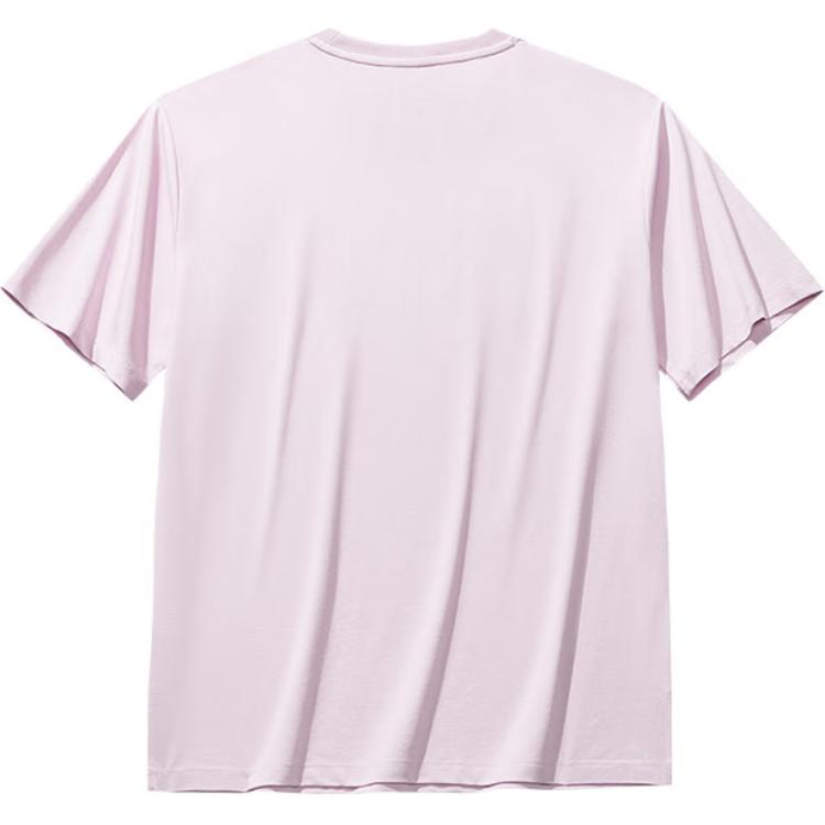 Anta Comfortable Breathable Versatile Loose Short Sleeve T-Shirt Women Tops Ice-Cream-Pink 162528104-2