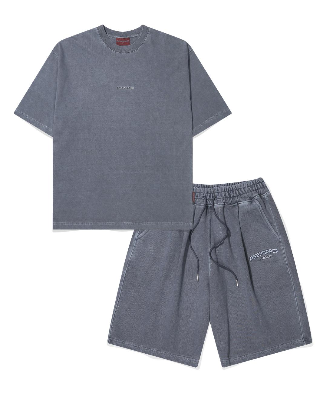 Ps Shopper [Set] Original Pigment Short Sleeve And Shorts Set [Dark Navy] Xl