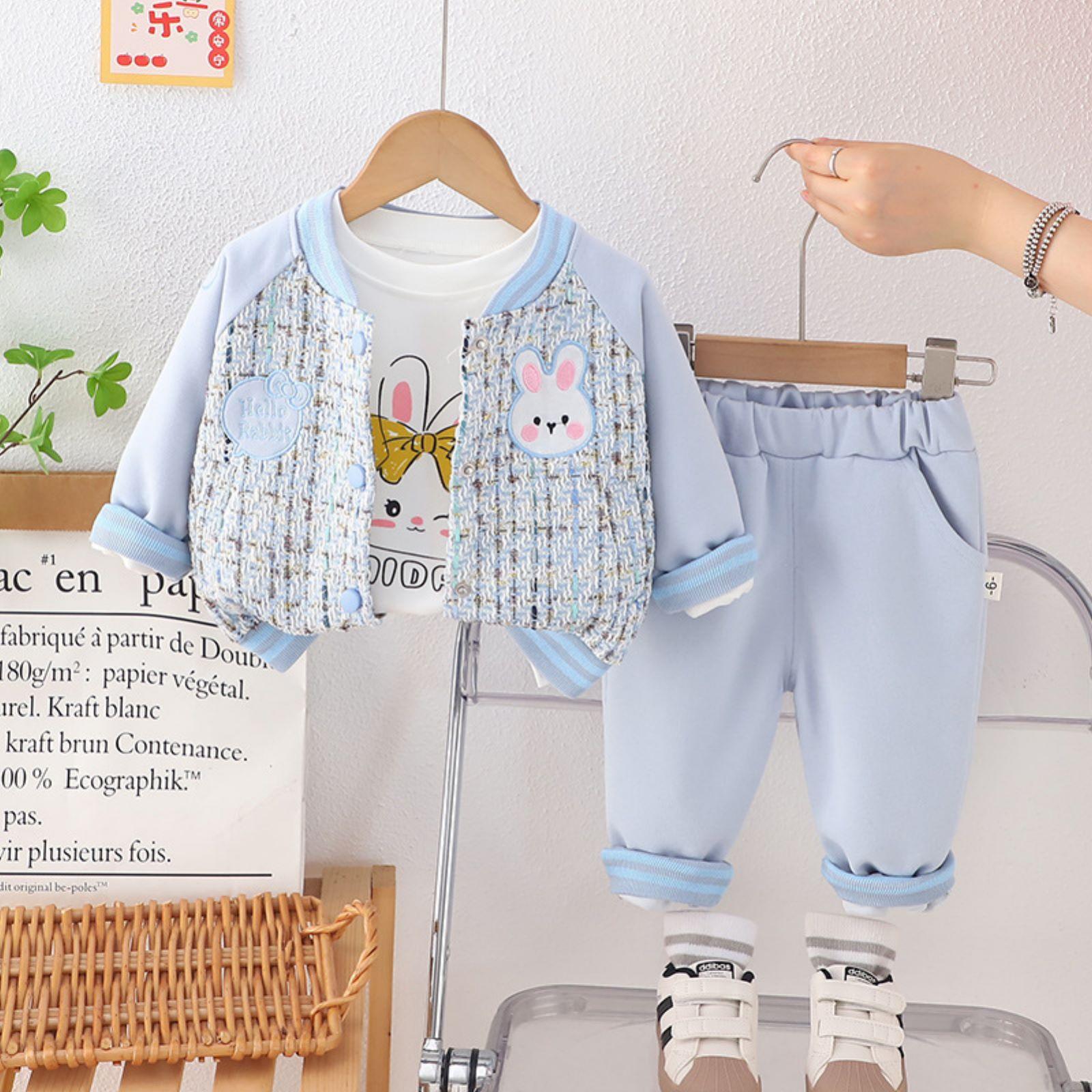 

Детский повседневный комплект с длинным рукавом, удобные наряды для повседневной носки 100 светло-синий