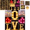 Birthday Light Happy Led Digital Color Lights Emitting Romantic Scene Decorative
