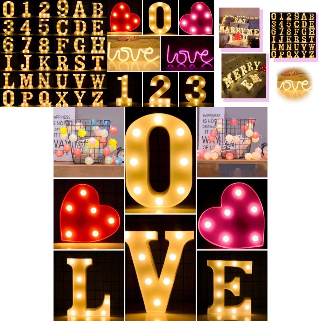 Birthday Light Happy Led Digital Color Lights Emitting Romantic Scene Decorative