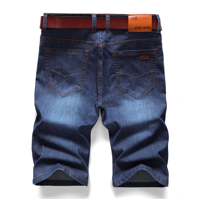 Men's Stretch Denim Shorts Summer New Tide Hundred Loose Straight Five Trousers Casual Trousers