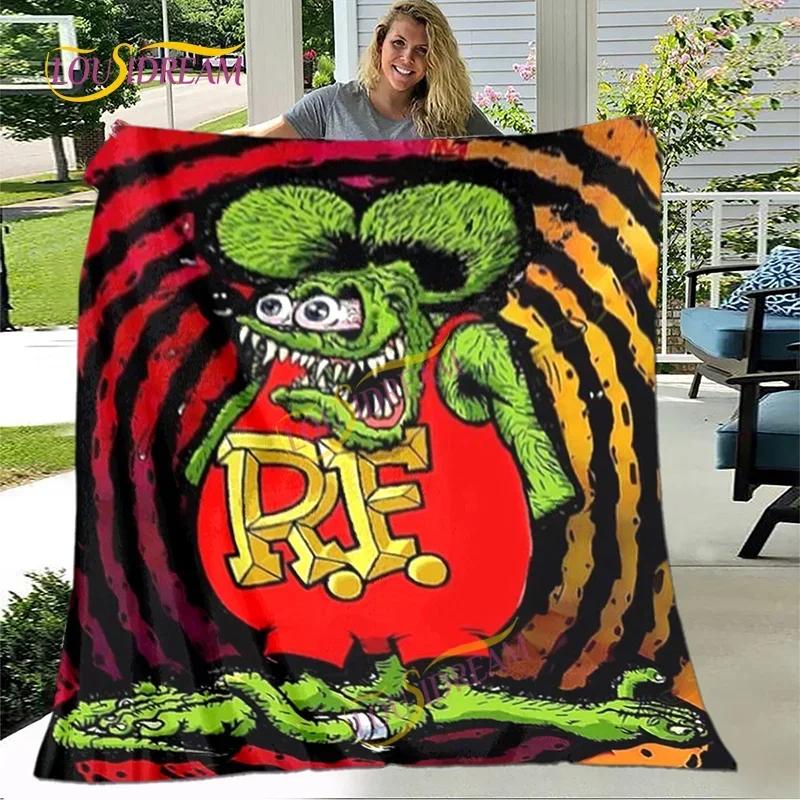 Cute Children's Holiday Birthday Gift Cartoon Rat Fink Cute Home Bedroom Decoration Thin Sofa Cover Sheets Four Seasons Blanket