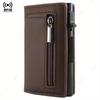 Men Wallet Money Bag Carbon Fiber Rfid Credit Card Holder Luxury Minimalistic Slim Thin Wallet Black Clutch Purse Male
