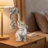 3PCS Cute Elephant Ornaments Resin Elephant Family Figurine Elephant Sculpture Home Decoration