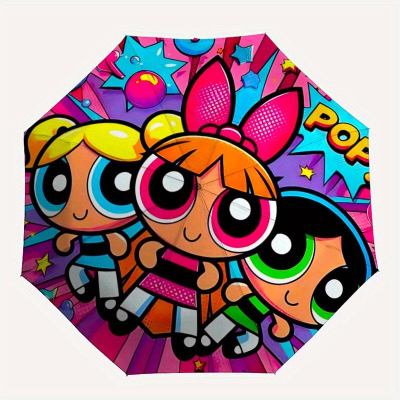 

1pc Powerpuff Girls Automatic Umbrella 8-Bone Design Compact Gear for Outdoor Travel, Perfect Gift for Friends or Family yy250822085