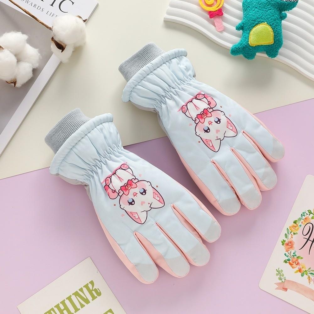 Plush Cycling Mittens Cute Bear Winter Gloves New Ski Gloves  for Outdoor Cycling Skiing