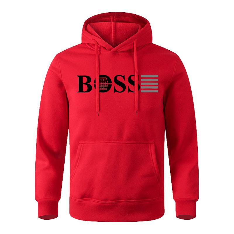 Fashionable Men's Hoodie with Street Casual Sports Style Long Sleeve and Kangaroo Pocket Fleece Sweatshirt for Autumn and Winter