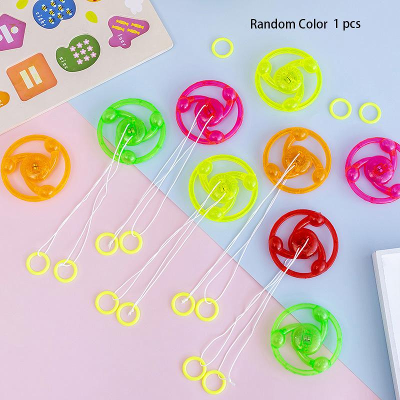 Spinning Pull String Wheel Nostalgic Toy Kids Student Kindergarten Gift Plastic