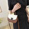 Retro Textured Small Bag for Women In Summer New Korean Style Fashionable Shoulder Bag Simple Hand-held Crossbody Saddle Bag