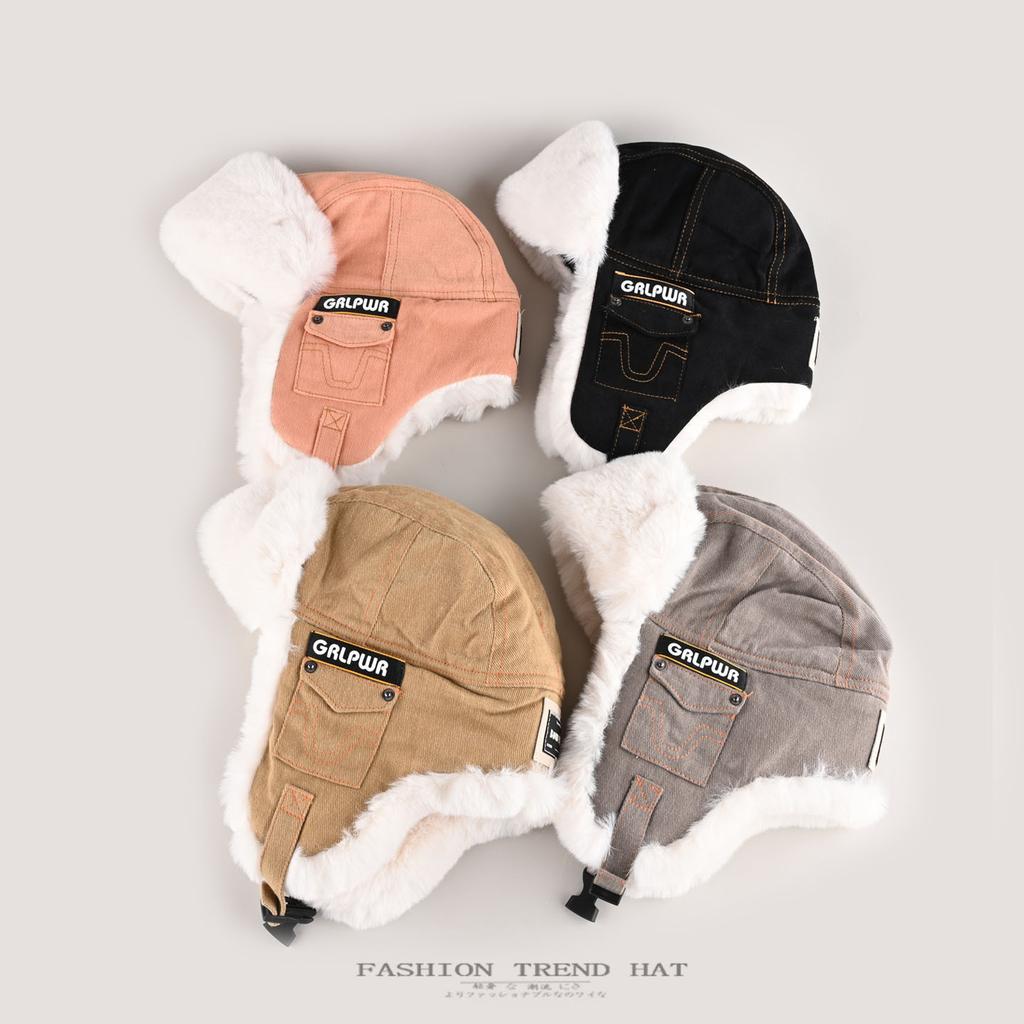 Winter Thick Cotton Hat Warm Ear  Hat Riding Electric Bike Cold-proof Skiing Flight Hat