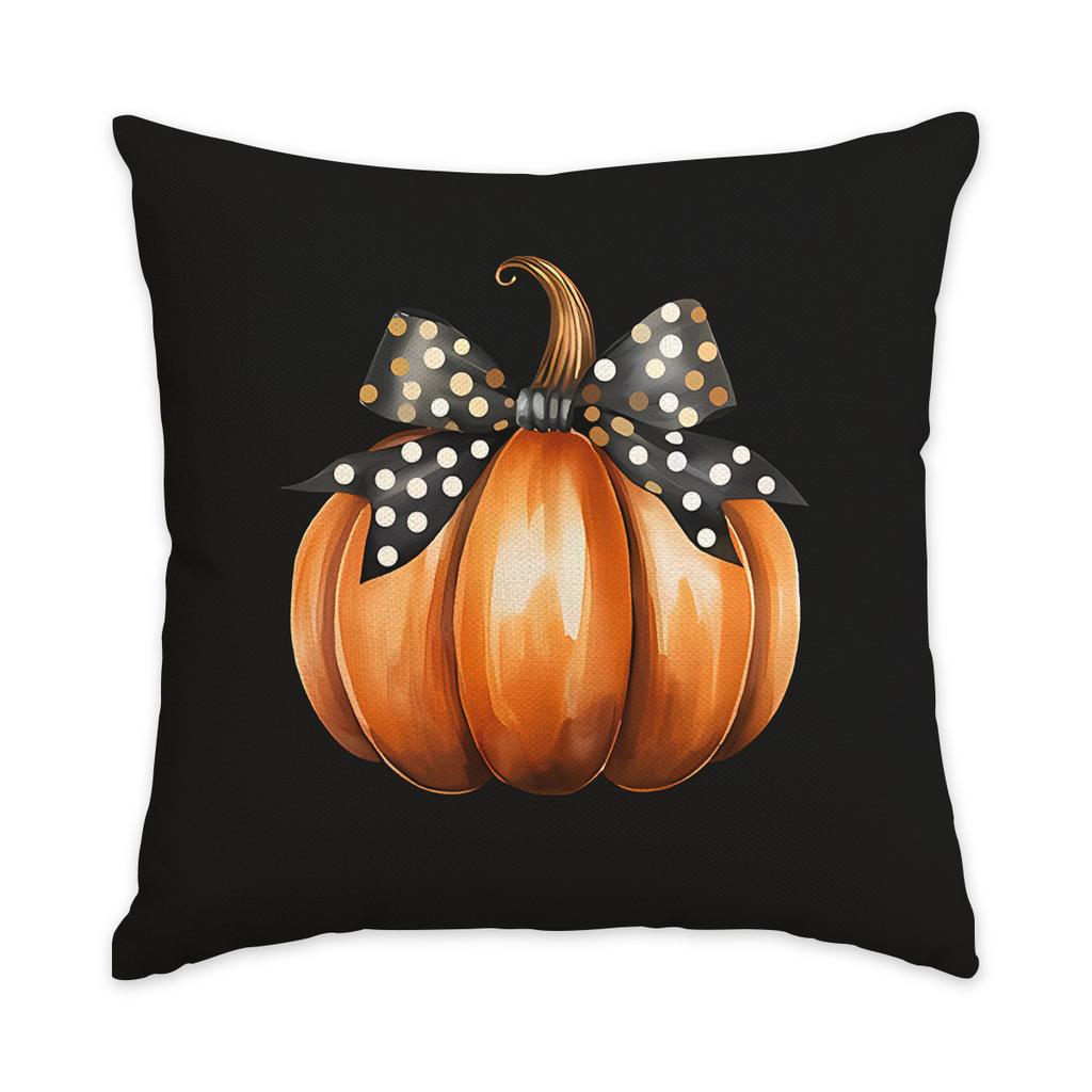 1/4Pcs Halloween Pillowcase, Halloween Bow Ghost Pumpkin Cushion Cover, Decorative Sofa, Living Room, Bedroom Cushion Cover