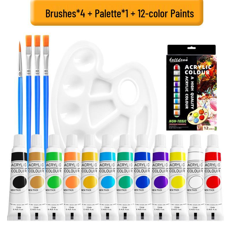 Children's DIY Acrylic Paint Set for Plaster Dolls & Wall Art