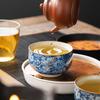 120ml Ru Kiln New Gold Blossoms Tea Cup Ceramic Personal Tea Cup High-end Master Cup Single Cup Big Capacity Kung Fu Tea Set
