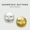Silver Geometric Metal Suit Coat Buttons for Women