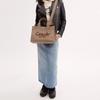 COACH Cargo Canvas With Satin Tote Bag, Shopping Bag, Handbag Large Women's Brown CP158-LHVRA
