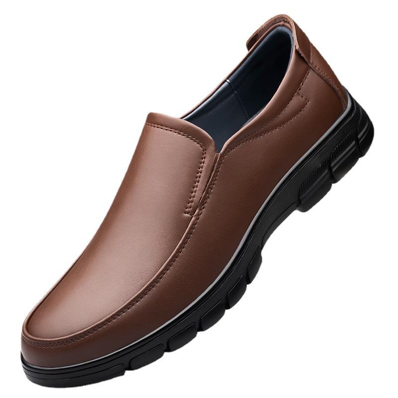 Large size business casual leather shoes autumn new men's shoes one-pedal soft-soled shoes cross-border fashion men's shoes