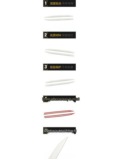 Wilanda Front Hood Trim and Bumper Grille Bright Strip for 20 Models