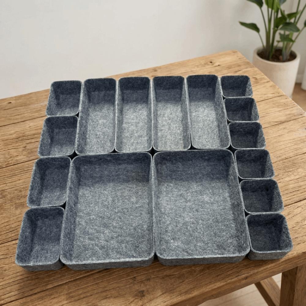 16Pcs/Set Space-Saving Drawer Organizer Creative Desktop Sundries Box Desktop Organizer