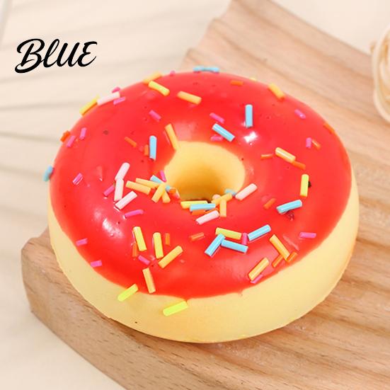 Realistic Donut Toy Squeeze Soft Slow Rebound Stress Relief 7cm Cute Reliever Simulation for Kids Adults Desktop Decoration Baking Prop Photo
