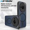 KEYSION Magnetic Phone Case for Redmi A3 A3X Soft Silicone+PC Matte Translucent Clear Shockproof Back Cover for Xiaomi POCO C61