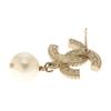 Chanel 2023 Cc Gold Plated Faux Pearl and Strass Drop Earrings costume earrings A86506-GP