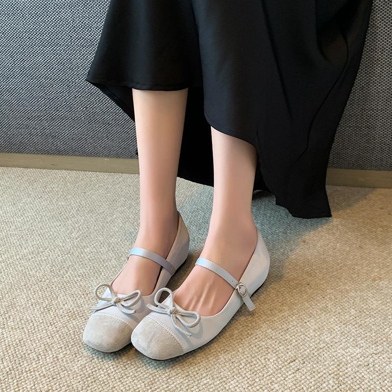 inner height increase women's single shoes square head Mary Jane women's shoes casual small red shoes fat feet wide feet large size women's shoes