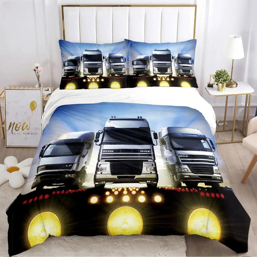 Fashion DAF Truck Logo 3D NEW Duvet Cover Pillowcase Bedding Set Adult Boy Girl Bedroom Decoration Children Single Double Large