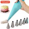 Pastry Bag with Stainless Steel Tips for Cream