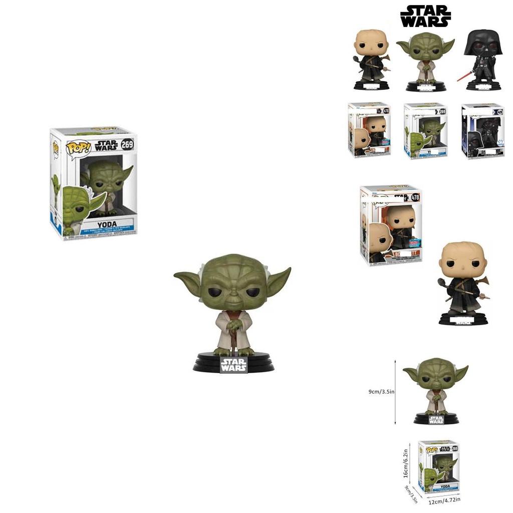 3.9in Funko Pop Star Wars Darth Vader Master Yoda Figures Toy Kids Gift Decor