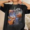 Retro Bongo Antelope Moon Shirt, Vintage Celestial Animal Graphic Tee, Wildlife Moon Phase Tshirt, Aesthetic Bongo Lover Gift for Men Women