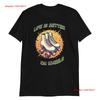 Life Is Better On Wheels Roller Skate T Shirt Retro Vibes Vintage Washed Unisex Stylish Casual Breathable Top For Everyday Wear